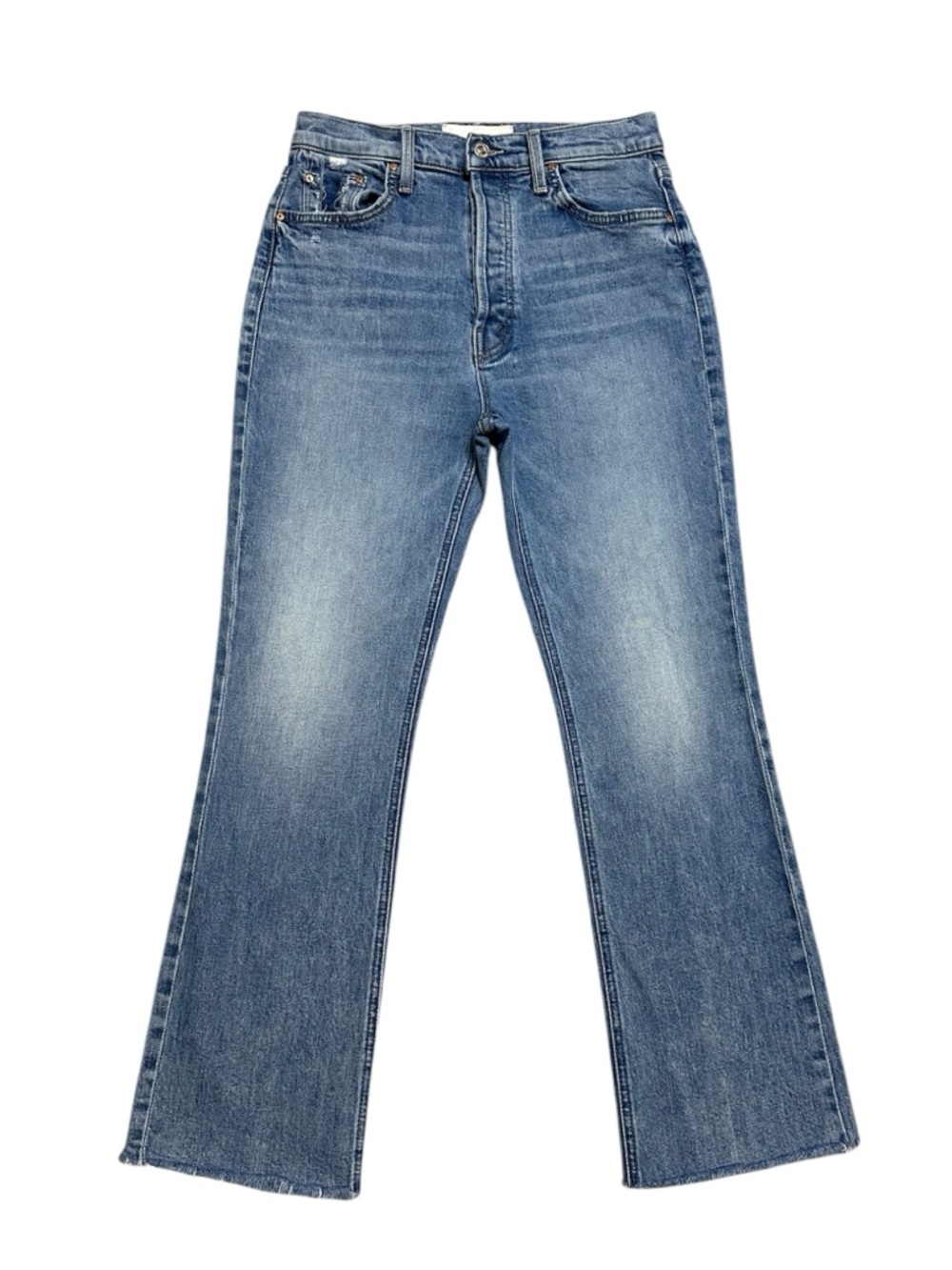MOTHER High-Rise Ankle Flare Jeans - Blue
